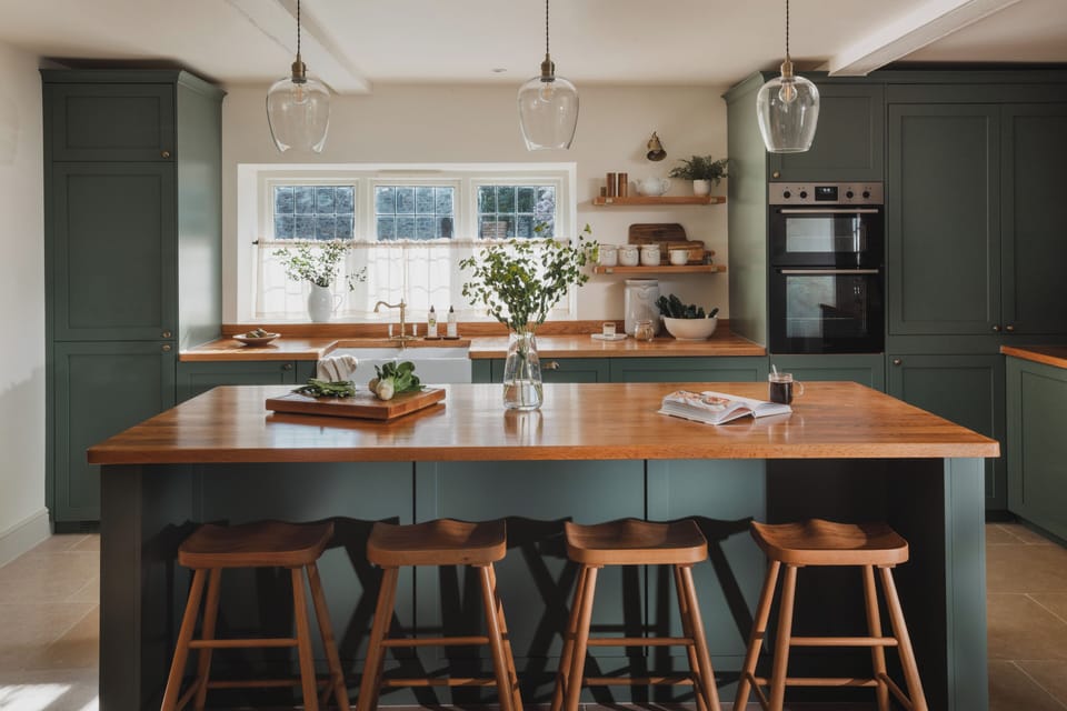 Large bespoke kitchen, fully equipped for cooking up a feast 