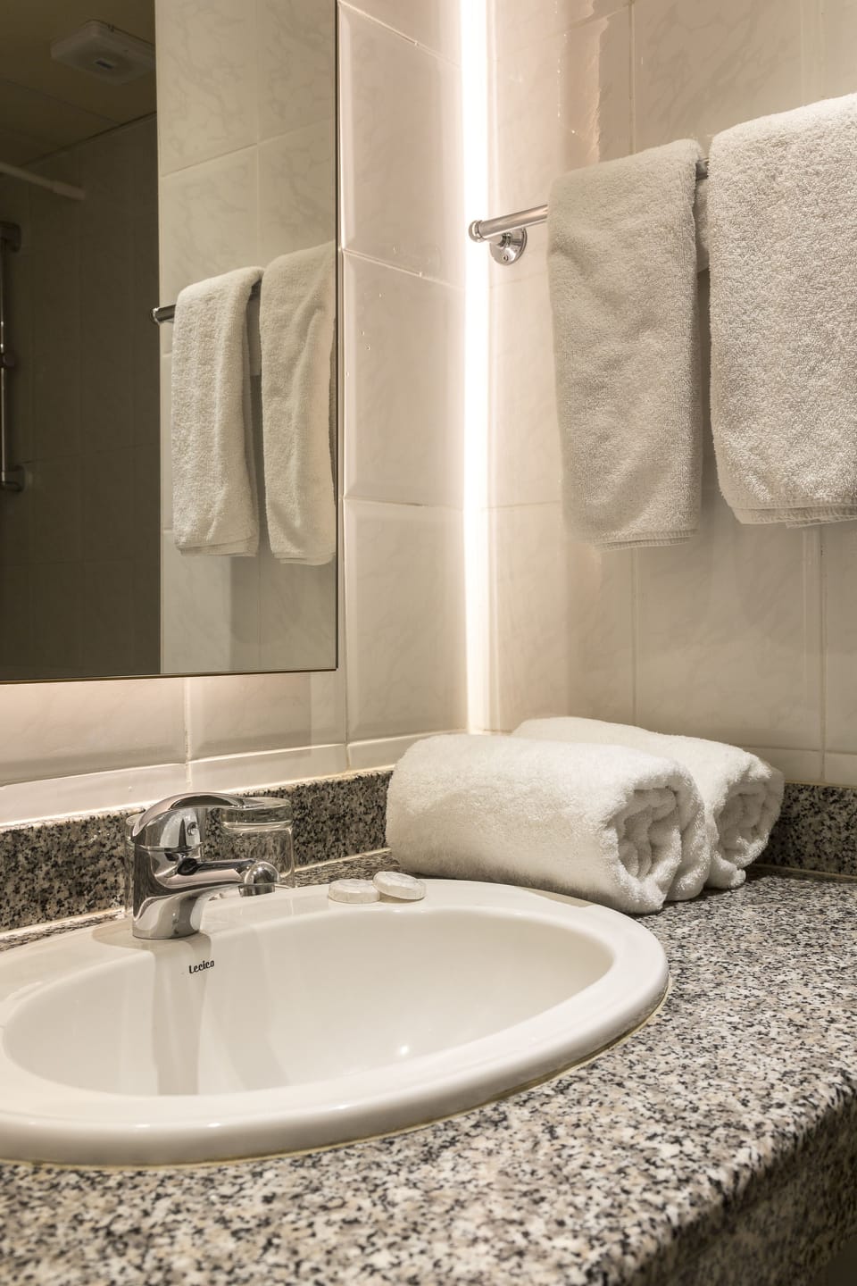 Hair dryer, towels