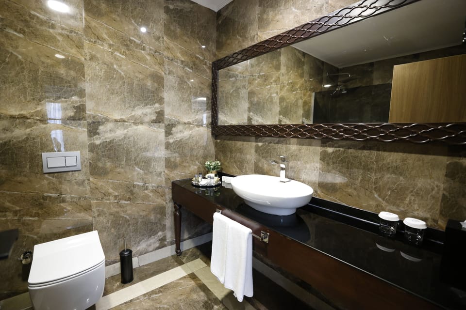 Suit Room | Bathroom | Shower, rainfall showerhead, free toiletries, hair dryer