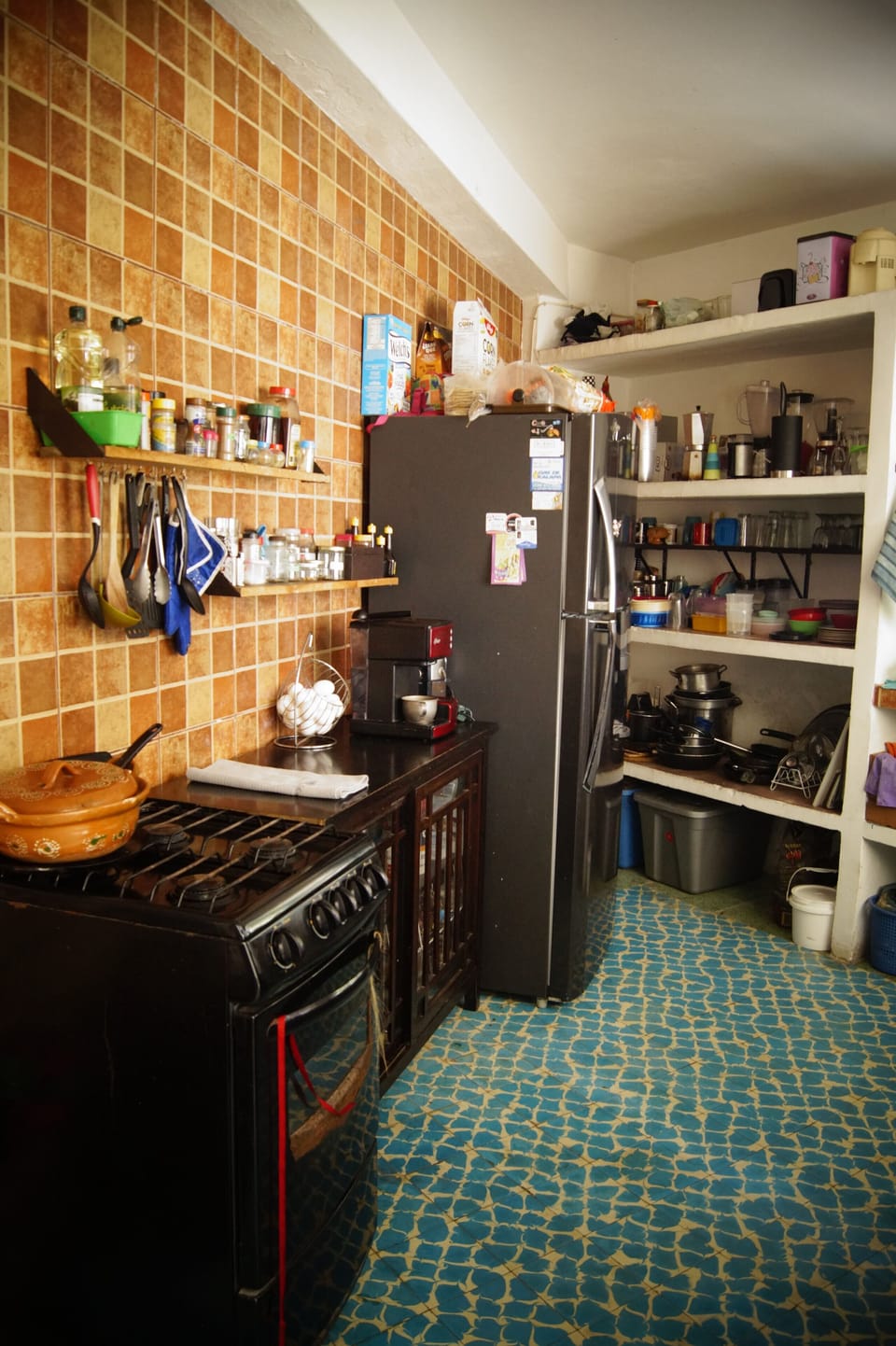 Full-size fridge, microwave, oven, toaster