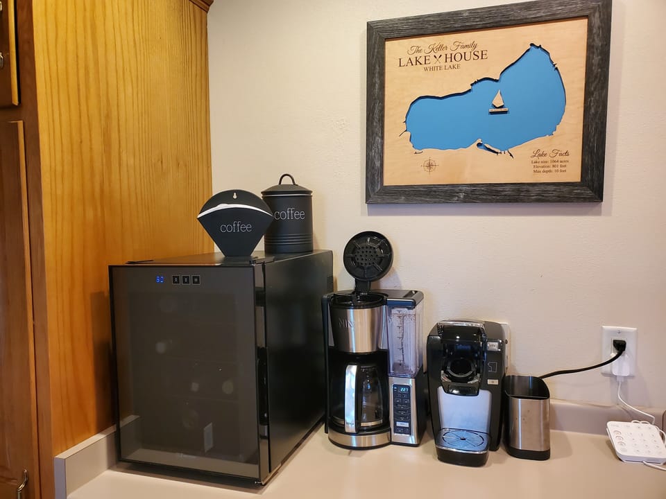 Enjoy Keurig or Ninja 10-cup coffee maker. 