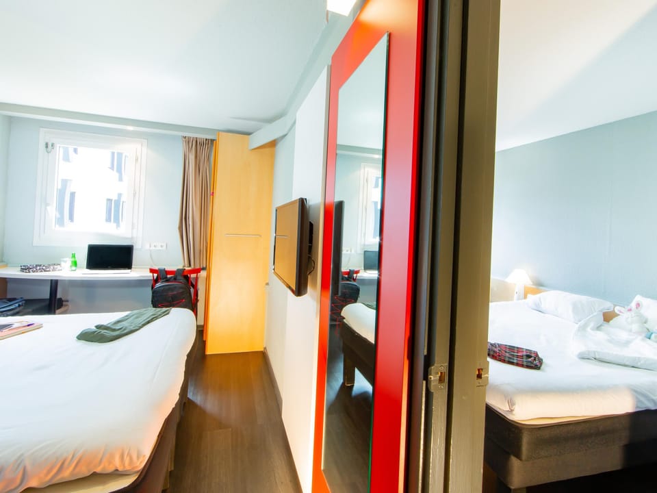 Family Room, 2 Double Beds, Connecting Rooms | Premium bedding, in-room safe, desk, blackout drapes