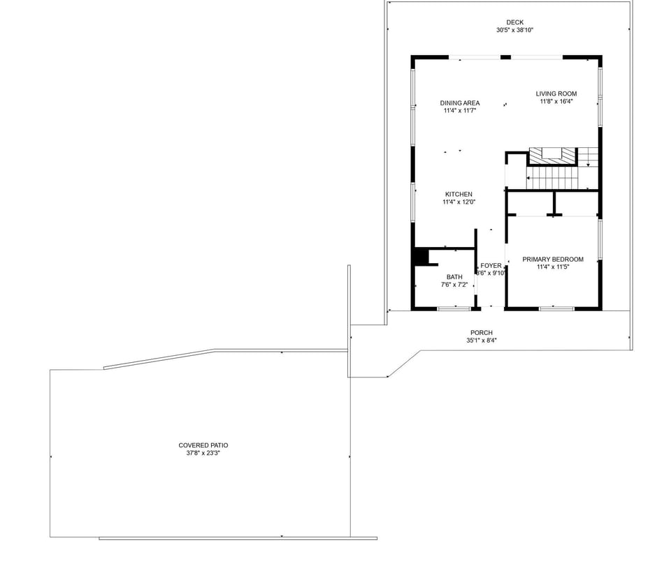 MAIN FLOOR: mostly accurate, except: *Stairs Direction goes Down from Kitchen to Lower Level & *Measurements are slightly off as the home is 1916 sf plus about 1,300-1,400 of decking area