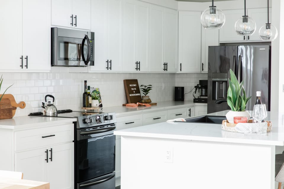 Play music on the Bose speaker (located on the counter) for ambiance.