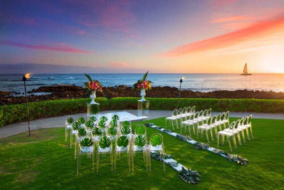Outdoor banquet area