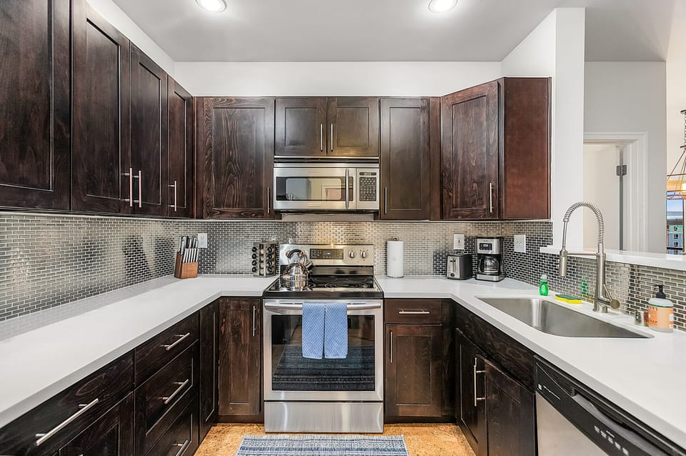 Classic Apartment | Private kitchen | Fridge, microwave, oven, dishwasher