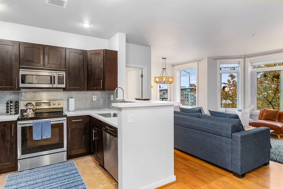 Classic Apartment | Private kitchen | Fridge, microwave, oven, dishwasher