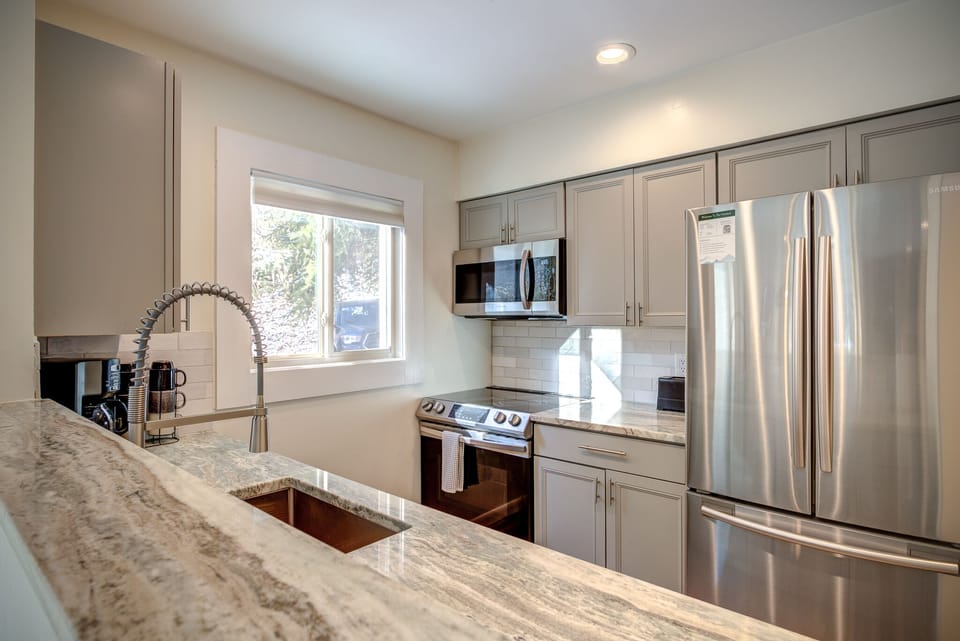 Fully stocked kitchen with lots of counter space