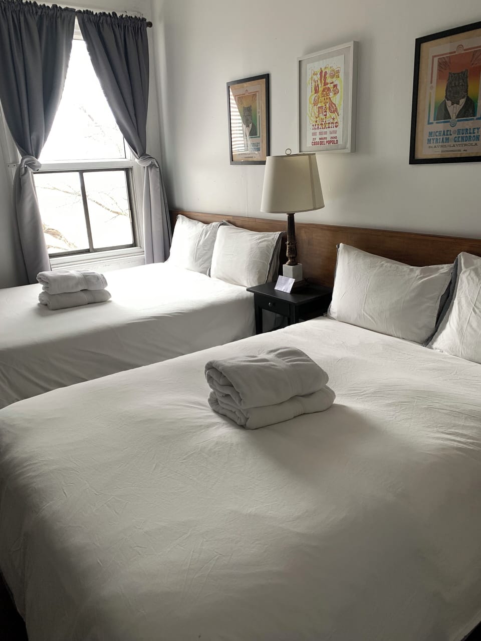 Economy Double or Twin Room, 2 Queen Beds, Non Smoking, Shared Bathroom | Individually decorated, individually furnished, blackout drapes