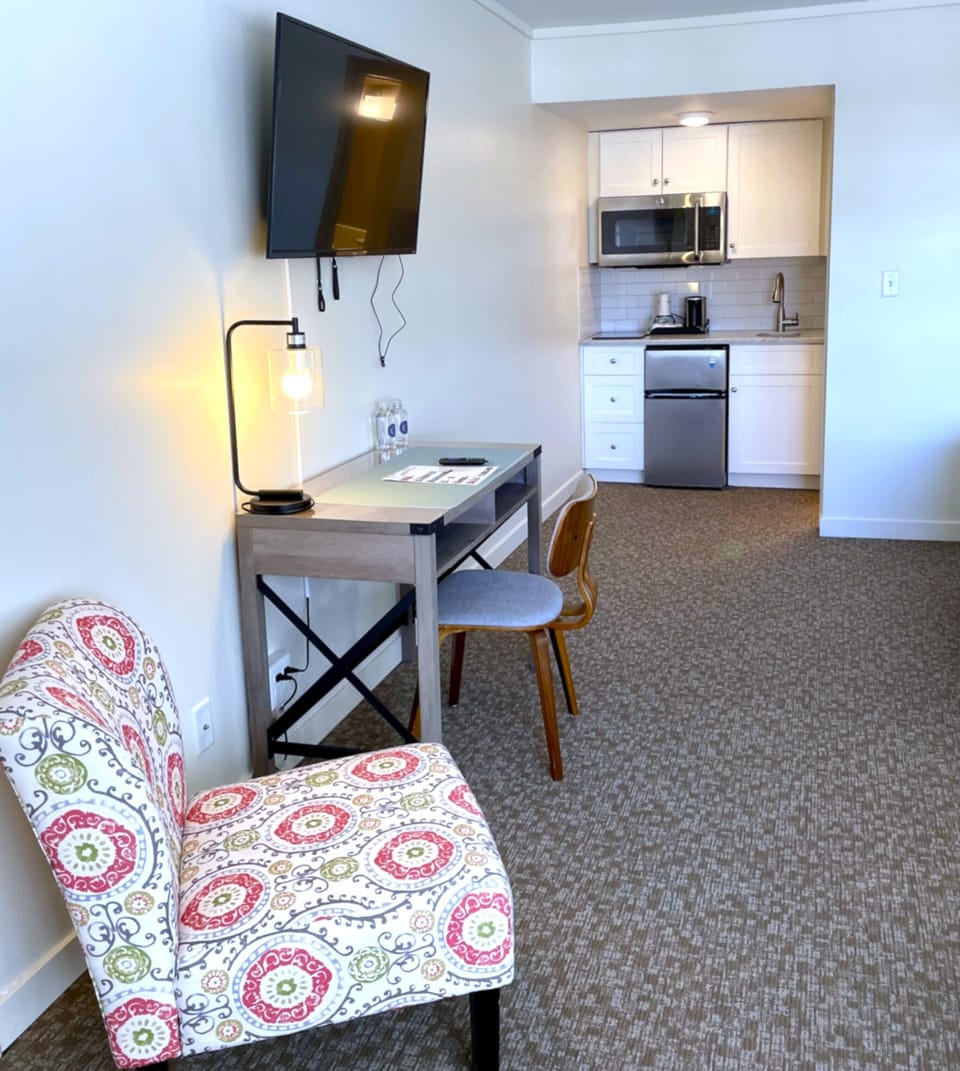 Room, 2 Queen Beds, Kitchenette | Premium bedding, desk, laptop workspace, iron/ironing board