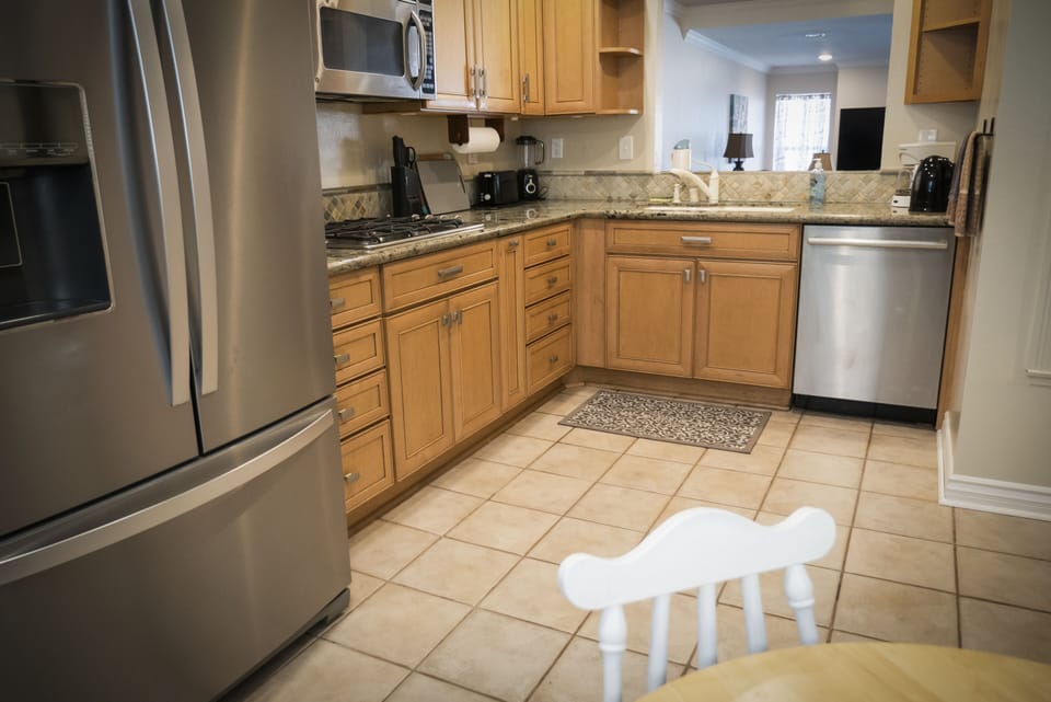 Kitchen is stocked with all the essentials