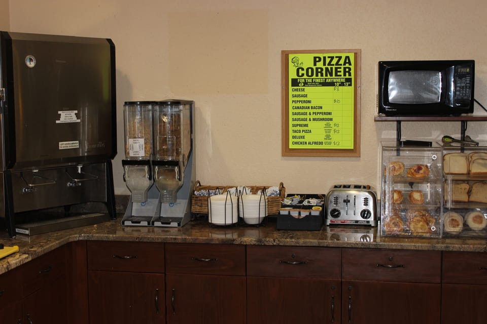 Free daily self-serve breakfast