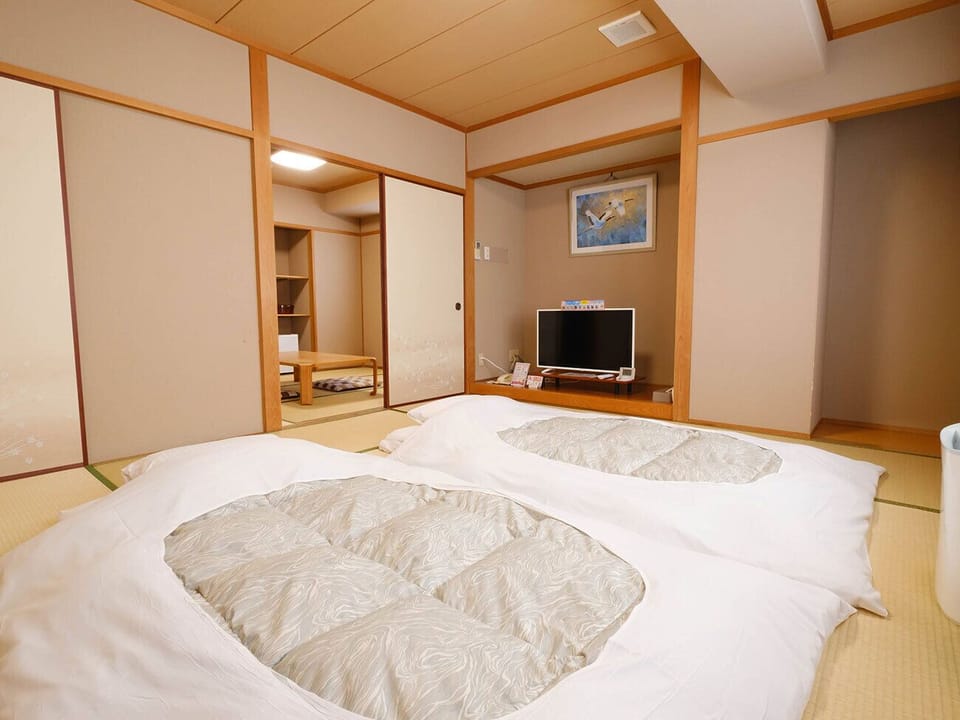 Japanese Style Room (6+8 Tatami-mats), Non Smokng | Desk, iron/ironing board (on request), WiFi (free), bed sheets