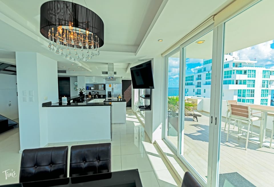 From the Dining area looking out to the large private outdoor space