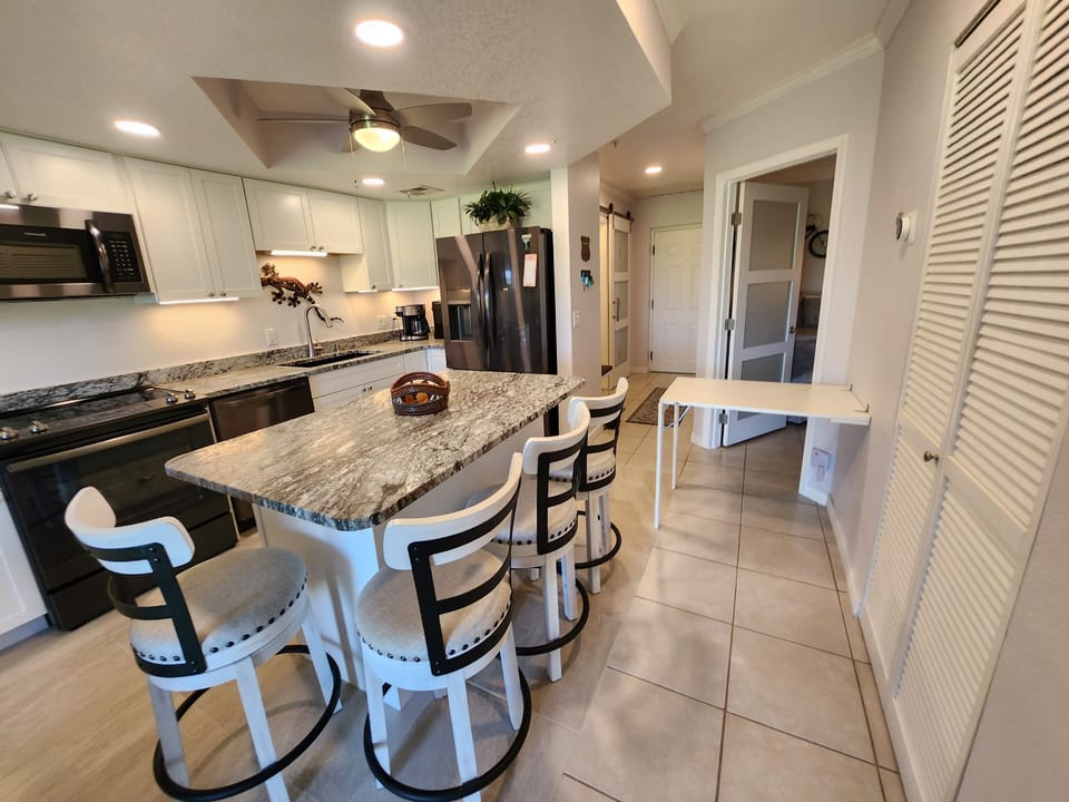 Kitchen and drop down computer table
