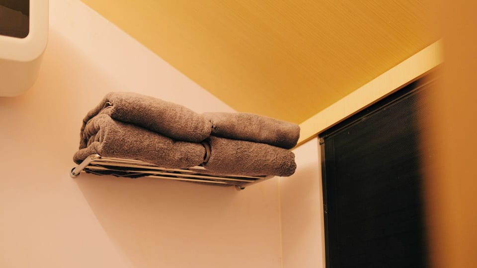 Executive Cabin | Bathroom | Shower, hair dryer, towels, soap