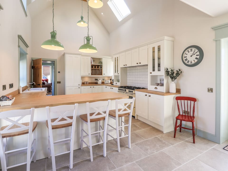 Fridge, dishwasher, electric kettle, toaster