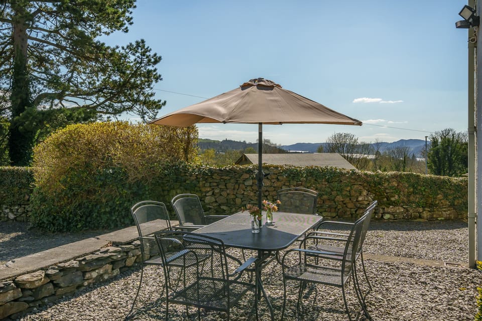 Outside eating area.