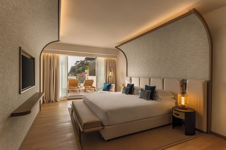Presidential Suite, Sea View | Premium bedding, minibar, in-room safe, desk