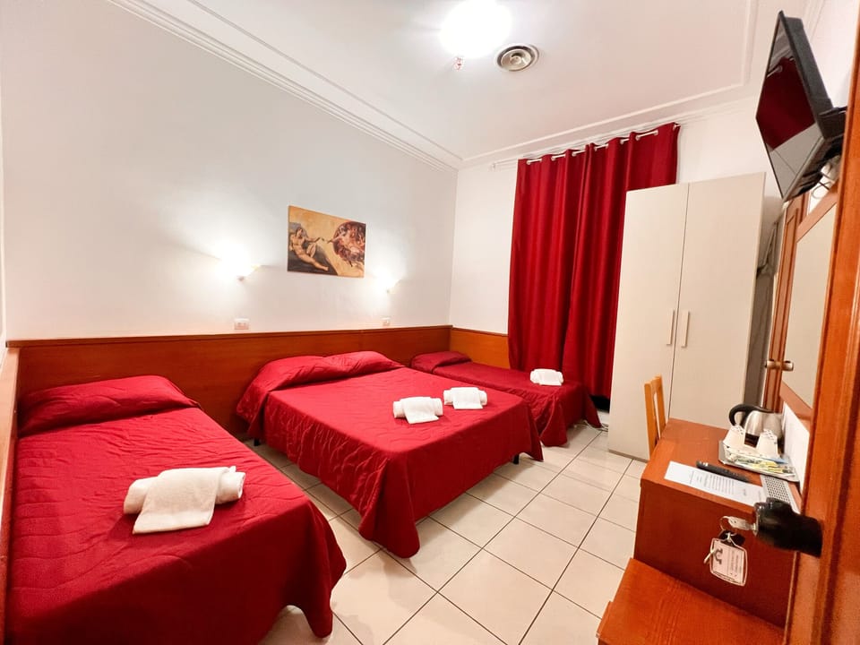 Standard Quadruple Room | Egyptian cotton sheets, premium bedding, memory foam beds, desk
