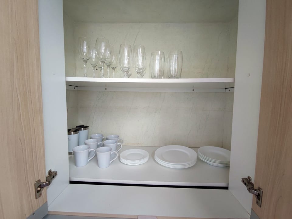 Apartment | Private kitchen | Full-size fridge, microwave, oven, stovetop