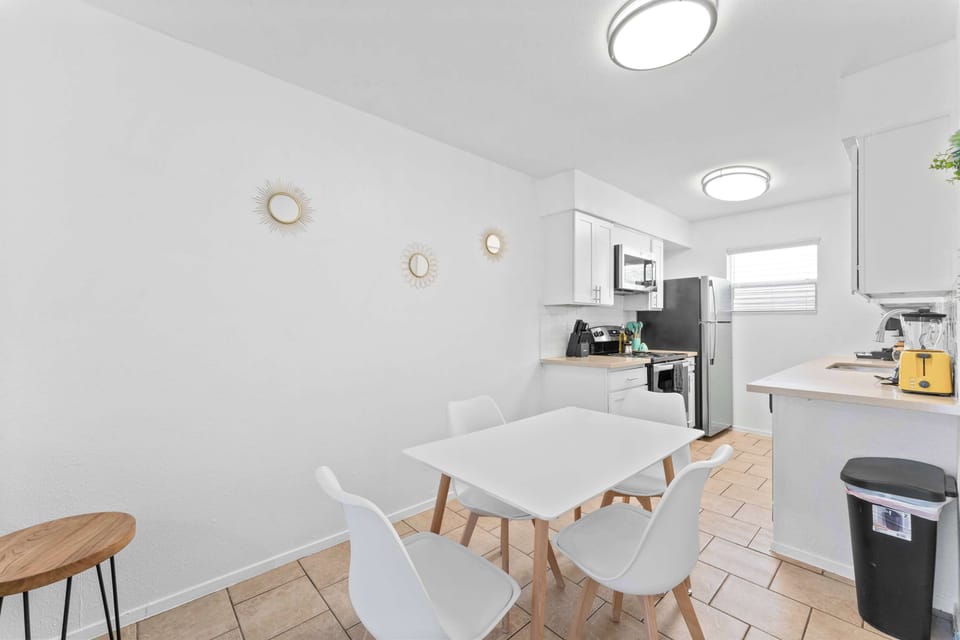 Dining area and kitchen
