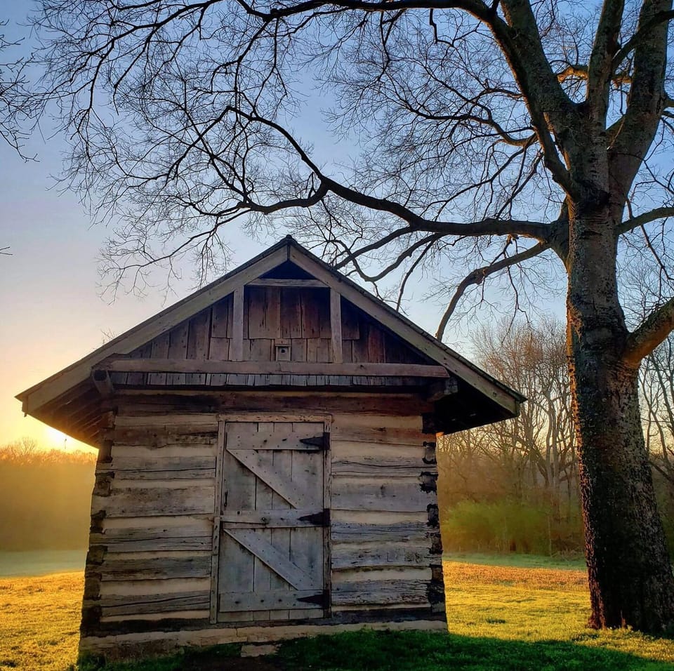 The old smoke house on the farm, now the chicken coop!