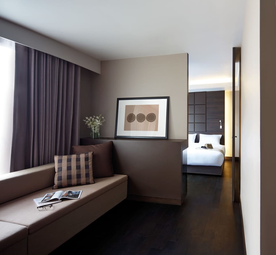 Room Type D- Suite Heart | In-room safe, desk, laptop workspace, blackout drapes