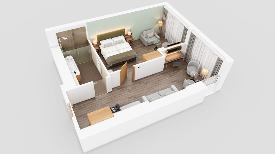 Deluxe Suite | Hypo-allergenic bedding, minibar, in-room safe, desk