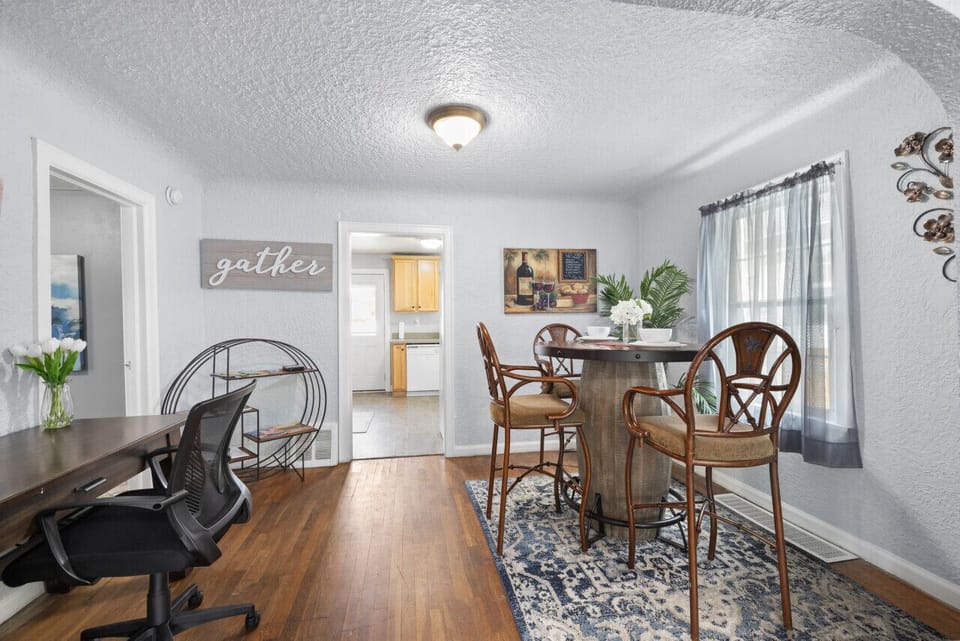Desk and Dining Area