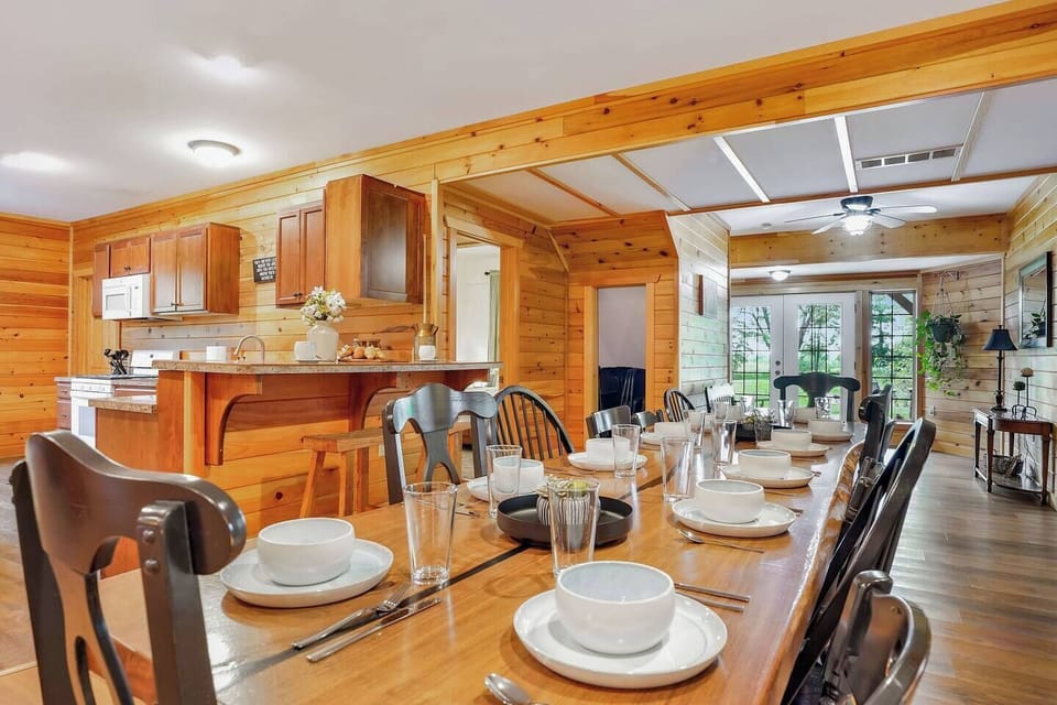 Dining Area with seating for 14, plus 3 barstools at the bar.