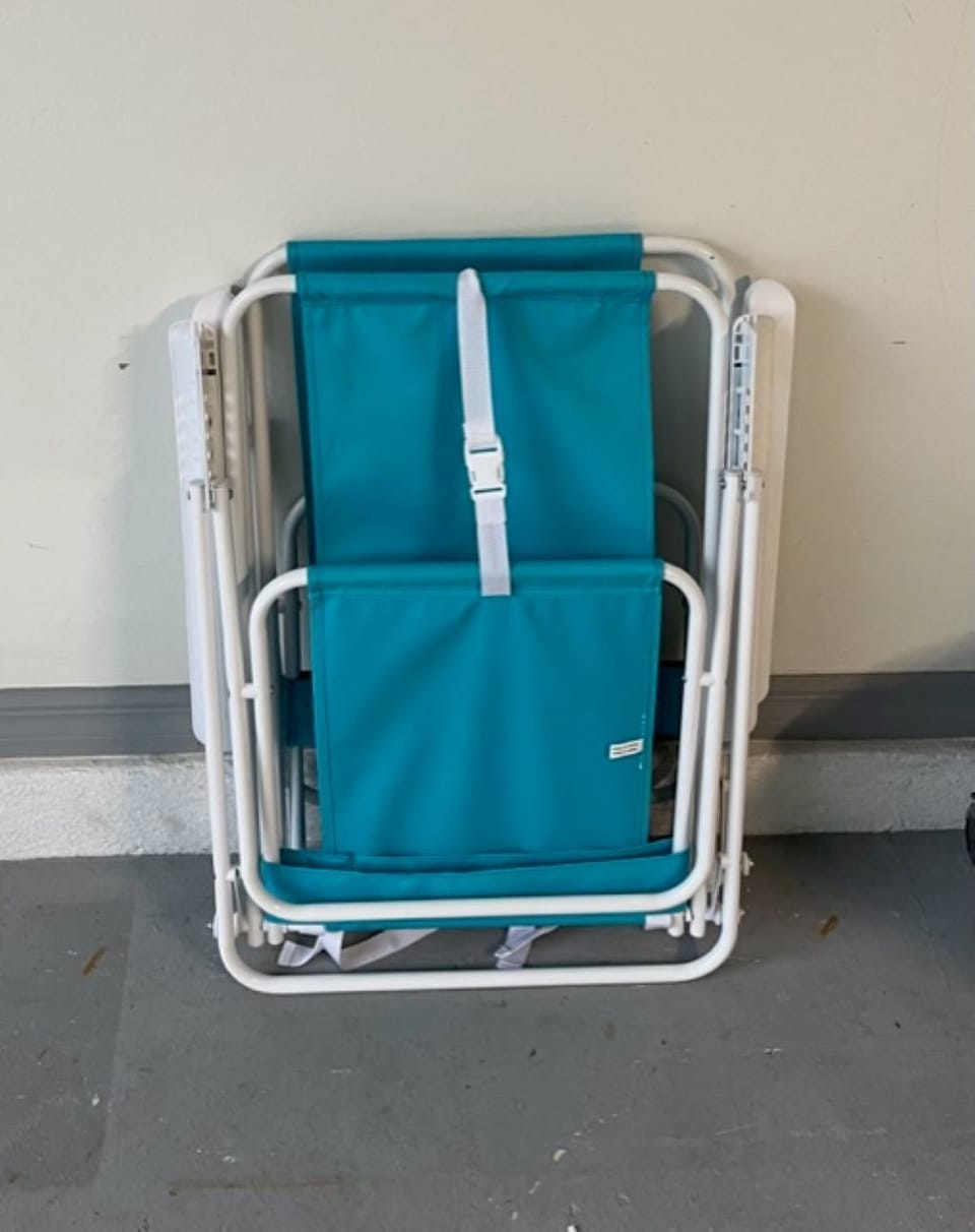 Beach chairs for your trips to the  river or beach.