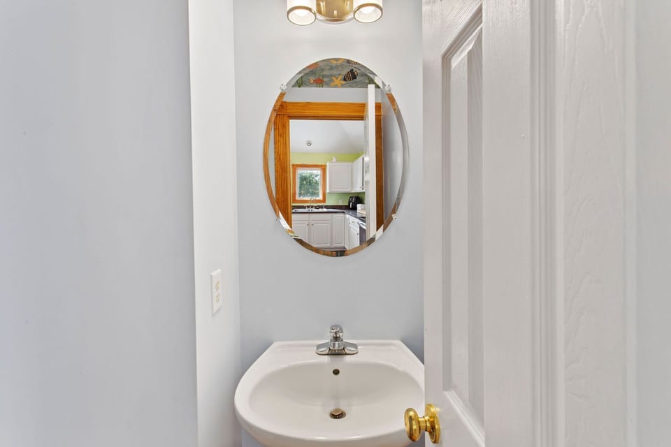 Top level half bathroom