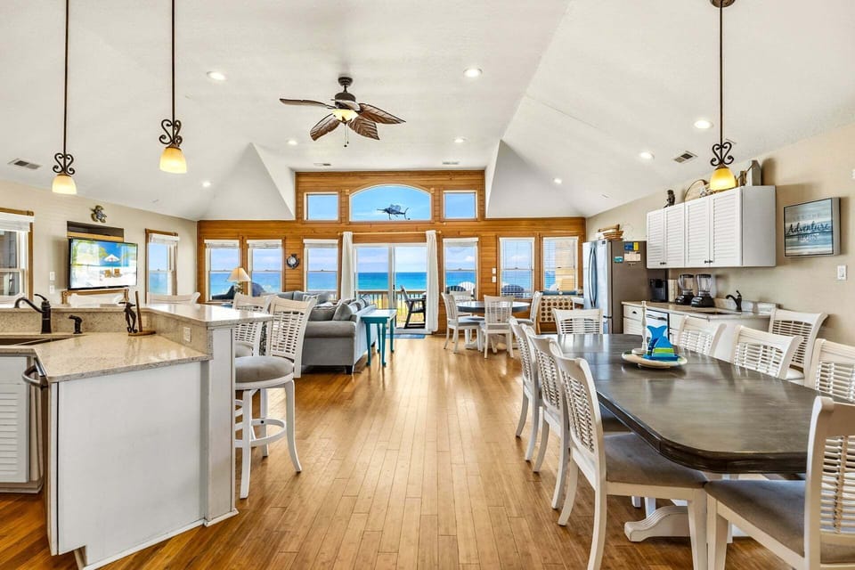 An open-concept living space is ideal for gathering.