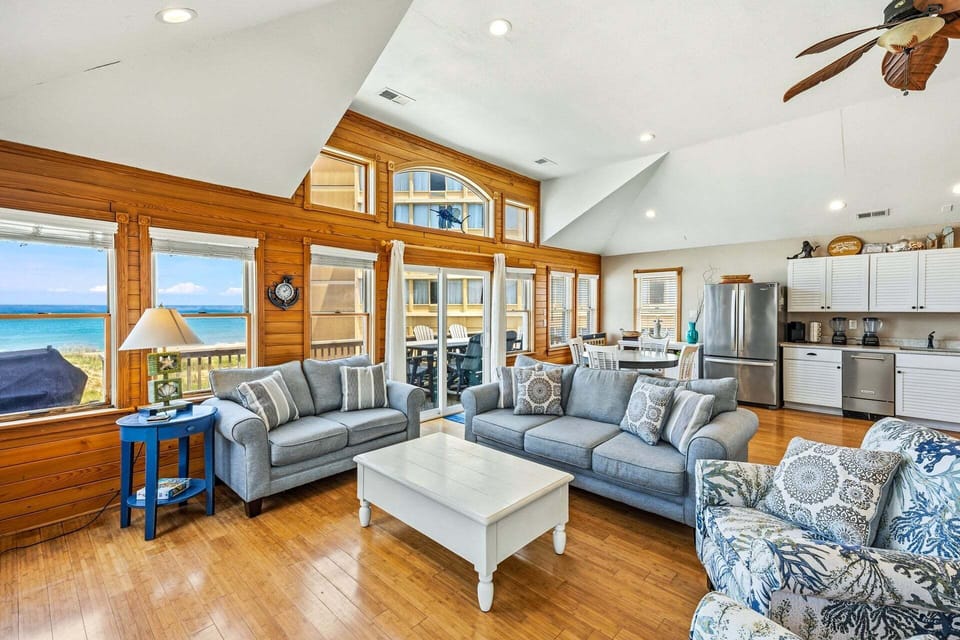 An open-concept living space is ideal for gathering.