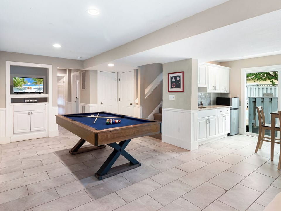 Game Room with a Pool Table to burn off some steam!