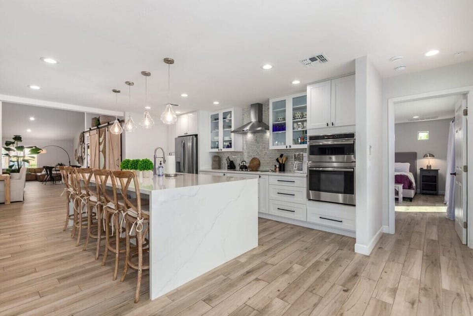 Updated & modern kitchen with stainless steel appliances