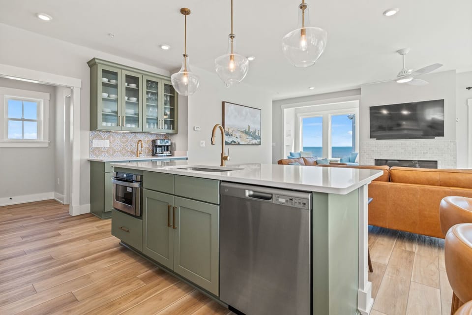 Kitchen on Third Level with Ocean Views