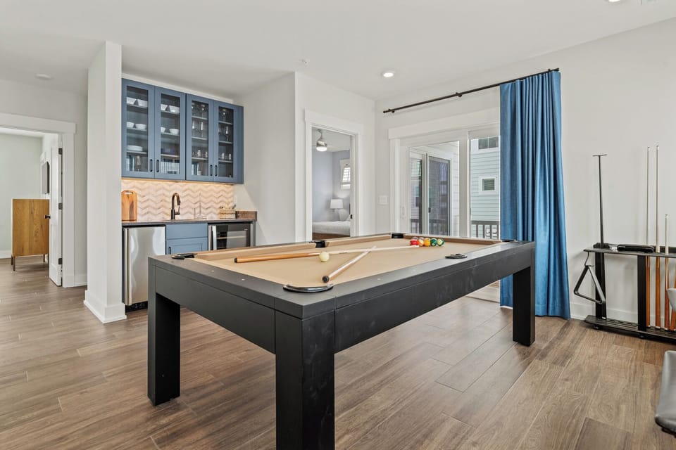 Recreation Room on Second Level with Pool Table and Wet Bar