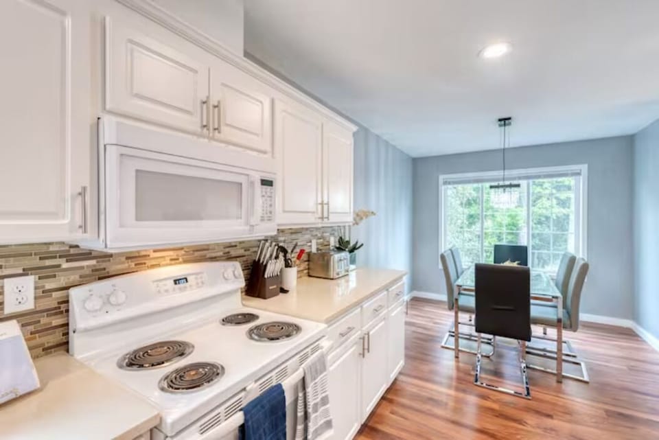 A perfect blend of style and functionality in our dining and kitchen area