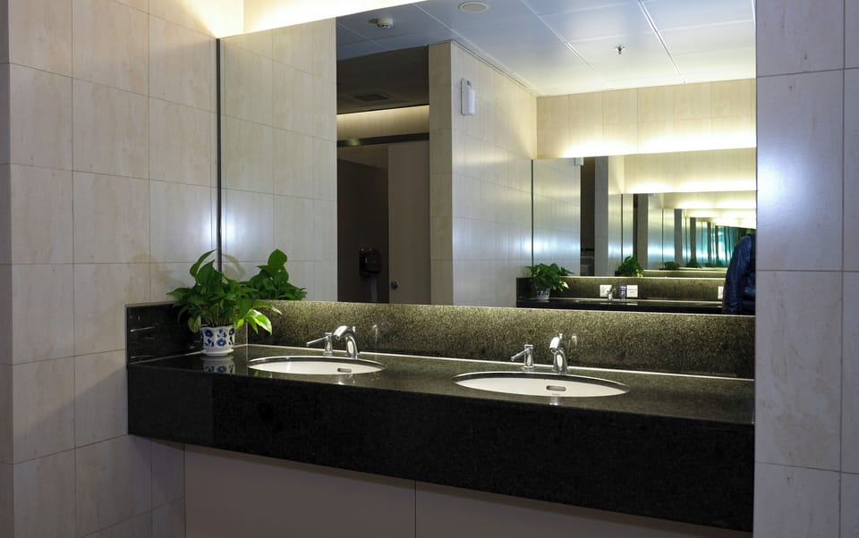 Eco-friendly toiletries, slippers, bidet, toilet paper