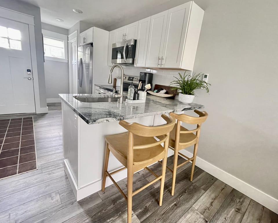 Kitchen, complete with two barstools!