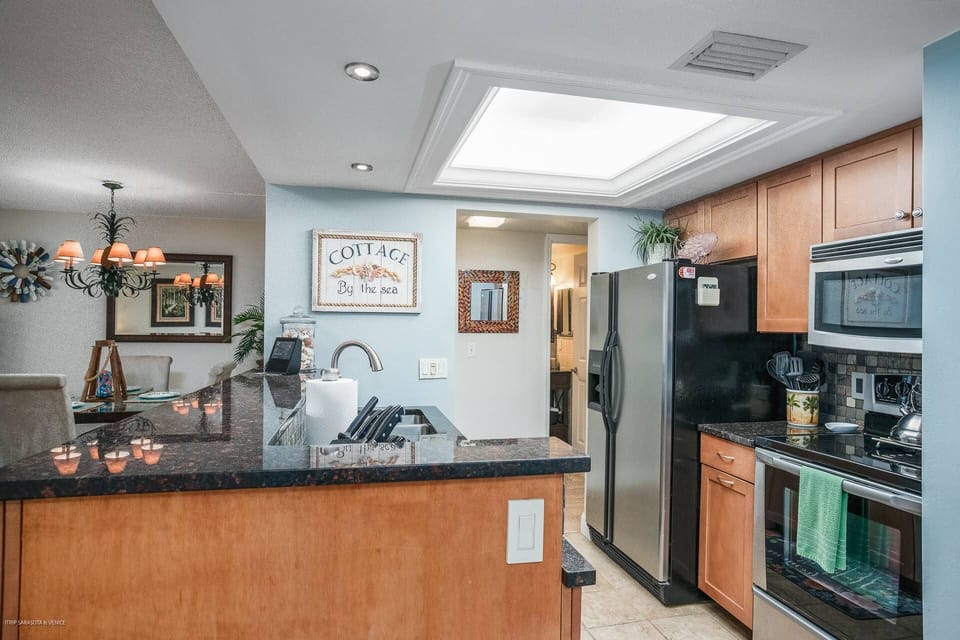 Create your favorite dishes in the stainless & granite kitchen