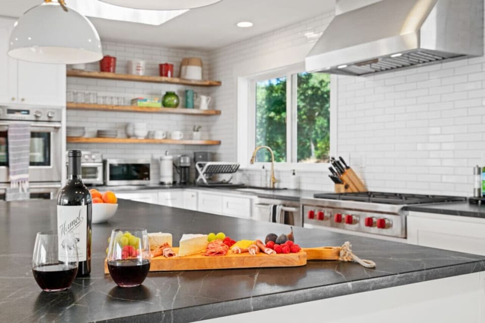 Local wine and cheeses