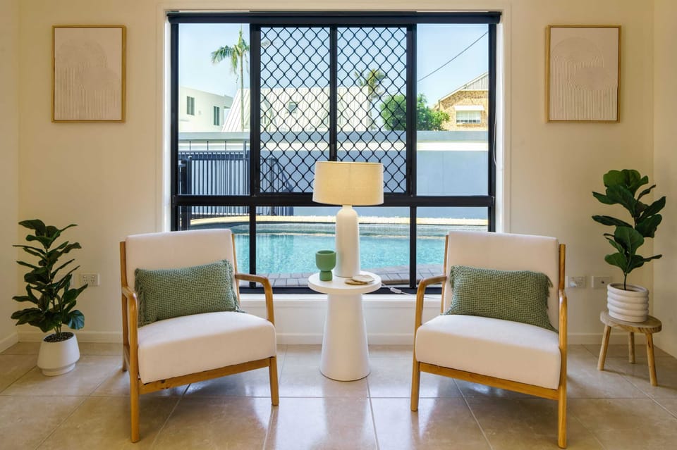 Plenty of seating options are available to unwind on.