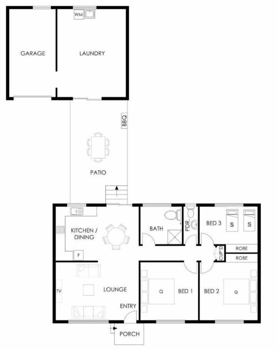 Bluebird Cottage | Floorplan