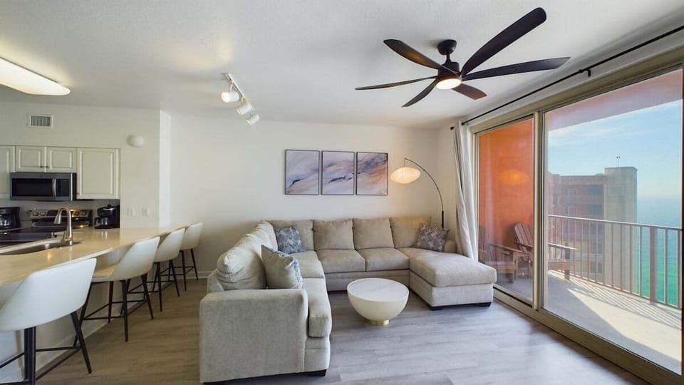 Living area with sofa bed