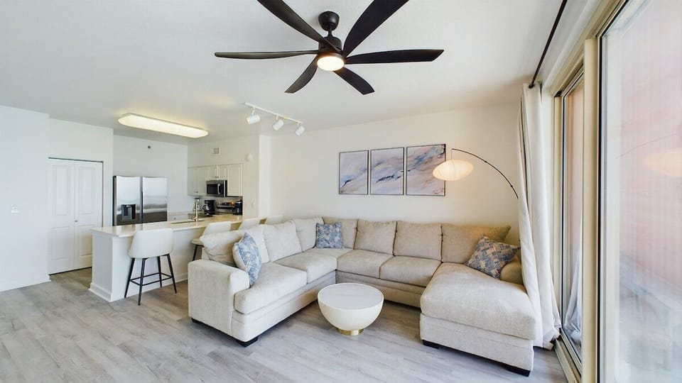 Living area with sofa bed