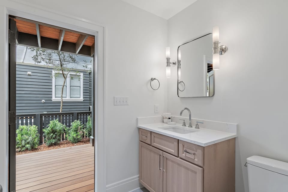 Bluegrass Blessings - Rosemary Beach - First Floor - Half Bathroom Leading To Pool Area