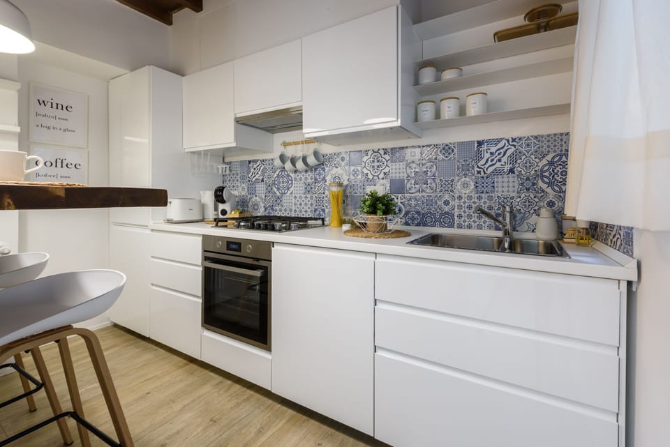 Design Apartment | Private kitchen | Fridge, oven, stovetop, dishwasher
